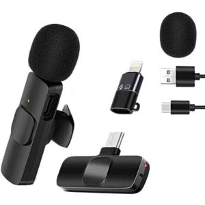 Tuff-Luv Wireless USB-C Lavalier Lapel Microphone Black MF1190