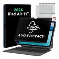 Tuff-Luv MF4035 13-inch 4-way Magnetic Privacy iPad Screen Protector Black