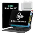 Tuff-Luv MF4036 11-inch 4-way Magnetic Privacy iPad Screen Protector Black
