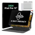 Tuff-Luv MF4037 13-inch 4-way Magnetic Privacy iPad Screen Protector Black