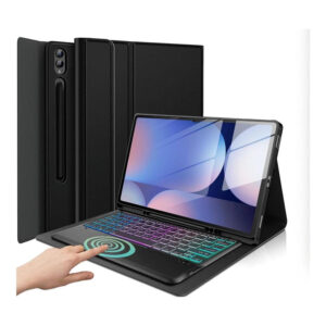 Tuff-Luv MF4045 14.6-inch Backlit Bluetooth Keyboard Case with TrackPad for Samsung Tab – Black