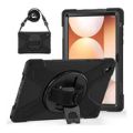 Tuff-Luv Armour Jack Rugged Case with Strap for Galaxy Tab Galaxy Tab A11+ Black MF4213