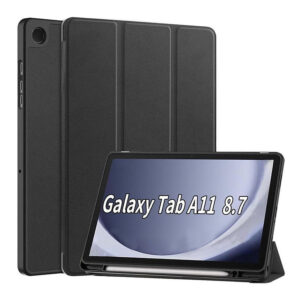 Tuff-Luv Essentials Folio Case with Pen Slot For Galaxy Tab A11 SM-X133/X135 Black MF4214