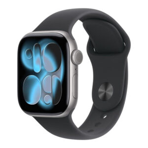 Apple Watch Series 11 GPS + Cellular 42mm Space Grey Aluminium Case with Black Sport Band S/M