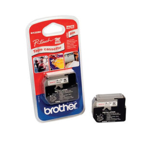 Brother 9MM Red on White Non-Laminated tape