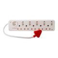 Eezi-on 5x16A 5x5A 1Schuko Surge Protect Multi Plug White MLP011A
