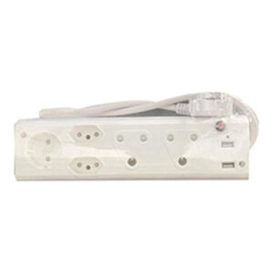Eezi-on 3x16A 2x5A 1xSCH 2 1A USB 5-Way Multiplug MLPUSB5