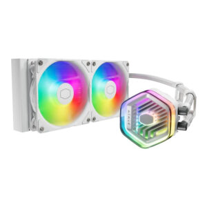 Cooler Master MasterLiquid 240 Atmos 240mm ARGB Liquid CPU Cooler – White MLX-D24M-A25PZ-RW