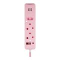 Switched 3-Way Surge Multiplug with USB 0.5m Pink 2-pack MS-8501-05-PK-BUN