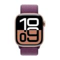 Apple Watch Series 10 GPS 42mm Aluminium Case with Plum Sport Loop - Rose Gold MWWK3QA/A