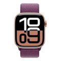 Apple Watch Series 10 GPS 46mm Rose Gold Aluminium Case with Plum Sport Loop MWWV3QA/A
