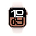 Apple Watch Series 10 GPS + Cellular 42mm Rose Gold Aluminium Case with Light Blush Sport Band S/M