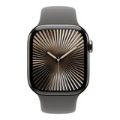 Apple Watch Series 10 GPS + Cellular 42mm Natural Titanium Case with Stone Grey Sport Band S/M MWXD3QA/A