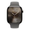 Apple Watch Series 10 GPS + Cellular 46mm Natural Titanium Case with Stone Grey Sport Band S/M MWY93QA/A