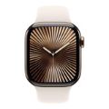 Apple Watch Series 10 GPS + Cellular 46mm Gold Titanium Case with Starlight Sport Band M/L MWYY3QA/A