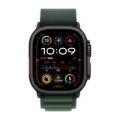 Apple Watch Ultra 2 GPS + Cellular 49mm Black Titanium Case with Dark Green Alpine Loop