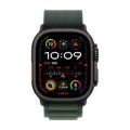 Apple Watch Ultra 2 GPS + Cellular 49mm Black Titanium Case with Dark Green Alpine Loop Large