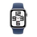 Apple Watch SE GPS 40mm Silver Aluminium Case with Denim Sport Band S/M MXEC3QA/A