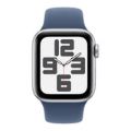 Apple Watch SE GPS + Cellular 40mm Silver Aluminium Case with Denim Sport Band M/L MXGG3QA/A