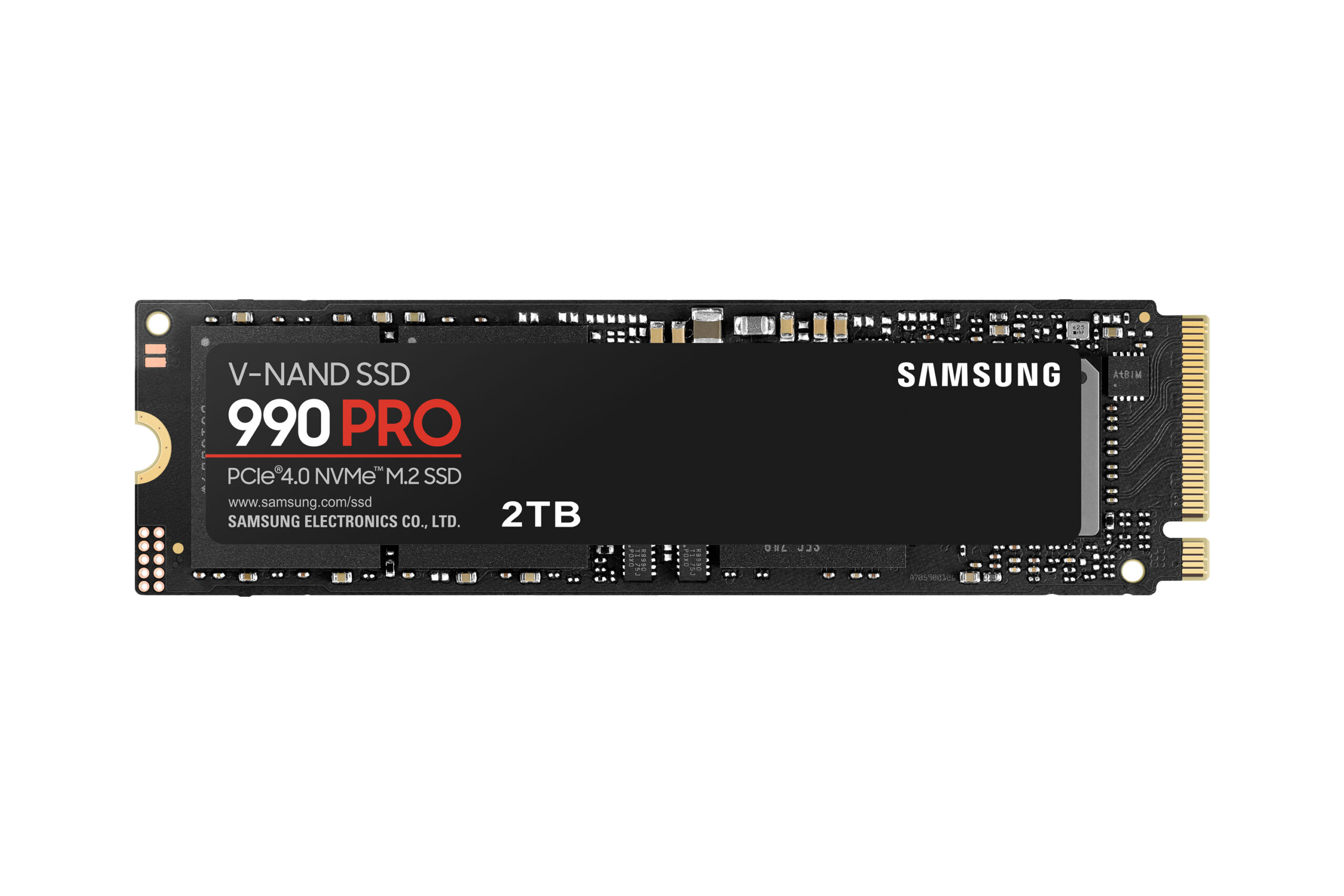 SAMSUNG 990 PRO 2 TB NVME SSD - READ SPEED UP TO 7450 MB/S WRITE SPEED TO UP 6900 MB/S RANDOM READ UP TO 1400000 IOPS RANDOM WRITE UP TO 1550000 IOPS/PCIE 4.0 X4 NVME 2.0/ V-NAND 3BIT MLC/ IN-HOUSE CONTROLLER/ 2GB LOW POWER DDR4 1200TBW