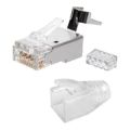 LinkQnet CAT6A STP Easy Pass Plug And Transparent Strain-Relief Boot NET-CAT6A-BOOTCRIMP