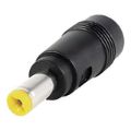Lucktech 5.5x1.7mm Male Yellow to 5.5x2.1mm Female Black DC Adaptor NET-DC5517-E