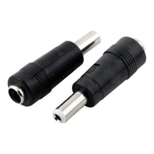 Lucktech 5.5×2.5mm Male White to 5.5×2.1mm Female Black DC Adaptor NET-DC5525-C