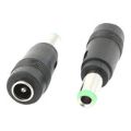 Lucktech 6.3x3.0mm Male Green to 5.5x2.1mm Female Black DC Adaptor NET-DC6330-B