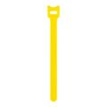 LinkQnet 12x200mm Hook and Loop Wrap Strap Yellow 100-pack
