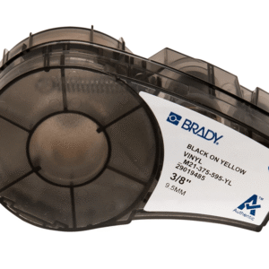 Brady M21 Black on Yellow Vinyl Label Tape NET-M21-375-595-YL