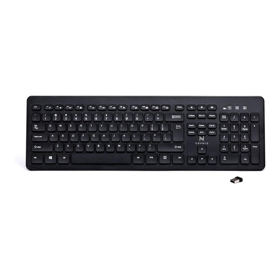 Novaro Rechargeable Wireless Keyboard Black NOVKBM002FOLD