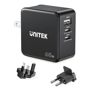 Unitek P1117B 65W 4-in-1 GaN Travel Wall Charger