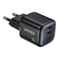 Unitek Zeno 45W 2-port GaN Wall Charger P1129ABK