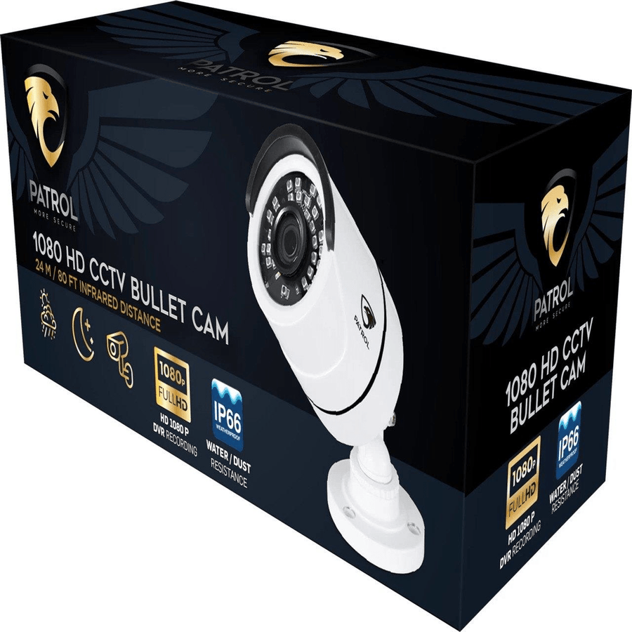 Patrol 1080P Bullet Camera White PAT-CAMBMW1