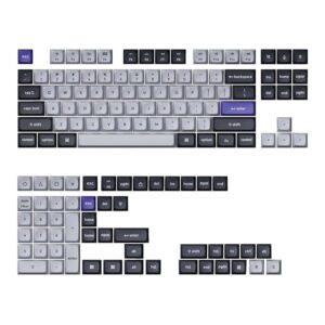 Keychron Double Shot KSA PBT Keycap Set Dark Grey and White Smoke PBT-46