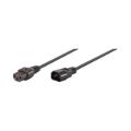 LinkQnet 2m C13 F To C14 M Lockable Power Cable Black PC1021
