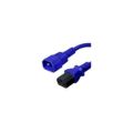 LinkQnet 2m C13 Female to C14 Male Lockable Power Cable Blue PC962