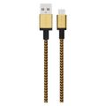 Premio 2m Braided AUX Cable - Rose Gold PM-20001-RG