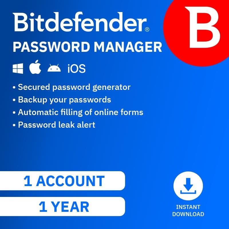 Bitdefender Password Manager 1 Device 1-Year Subscription Download