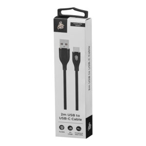Pro Bass FlexiCord Series 60W Type-C to Type-A Cable 2m PR-20019-BK