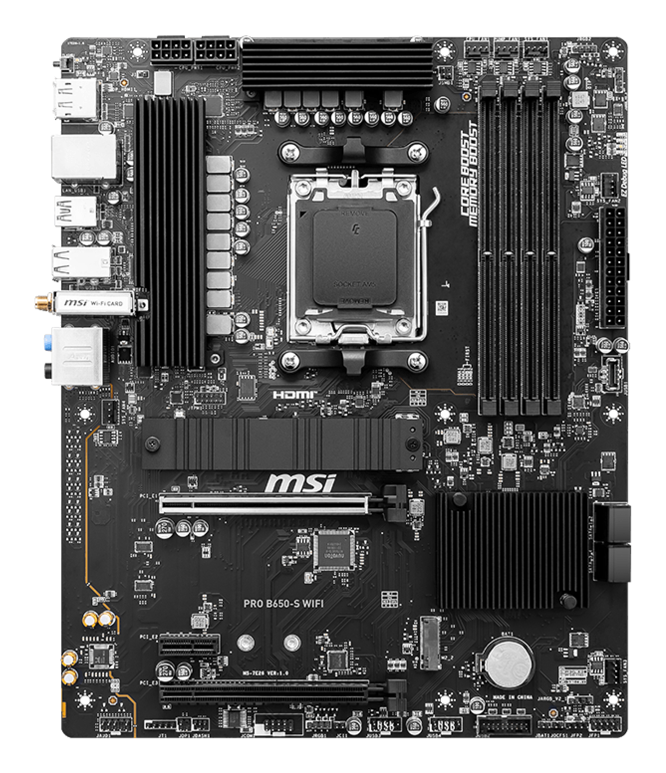 MSI Pro B650-S Wi-Fi AMD Socket AM5 ATX Motherboard - Image 2