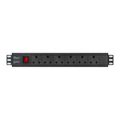 LinkQnet 6-port PDU Cross Brace Multiplug PWR-MP-6P-C13C14-MET
