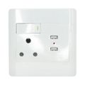 LinkQnet Single Wall Socket with 2x USB Charging Ports PWR-SOCKET-USB