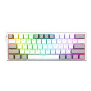Redragon K617 FIZZ 60 Wired RGB Gaming Keyboard White and Grey RD-K617-RGB-WG