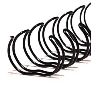 Renz 9.5mm Ring Wire Binding Combs Black 100-pack RRW09.5BK2:1