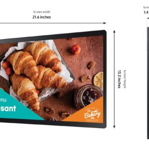 SAMSUNG 24” EDGE LED FHD 300 NIT 16/7 HOUR PANEL TOUCH