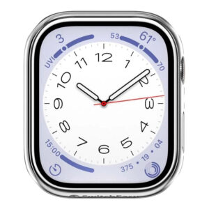 SwitchEasy Hybrid Tempered Glass Protective Case for Apple Watch Sliver SAW841089SV22