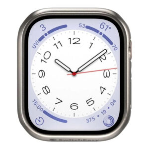 SwitchEasy Hybrid Tempered Glass Protective Case for Apple Watch Titanium SAW841089TT22