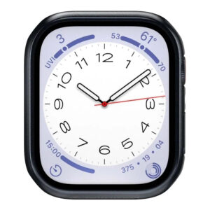 SwitchEasy Hybrid Tempered Glass Protective Case for Apple Watch Case Midnight SAW845089MG22