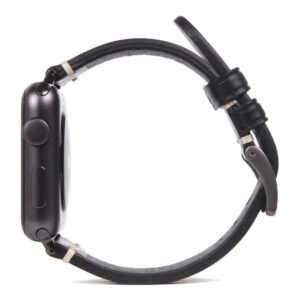 SLG D7 Italian Buttero 40mm Leather Strap for Apple Watch Black SD-D7B-S-AW40-BK